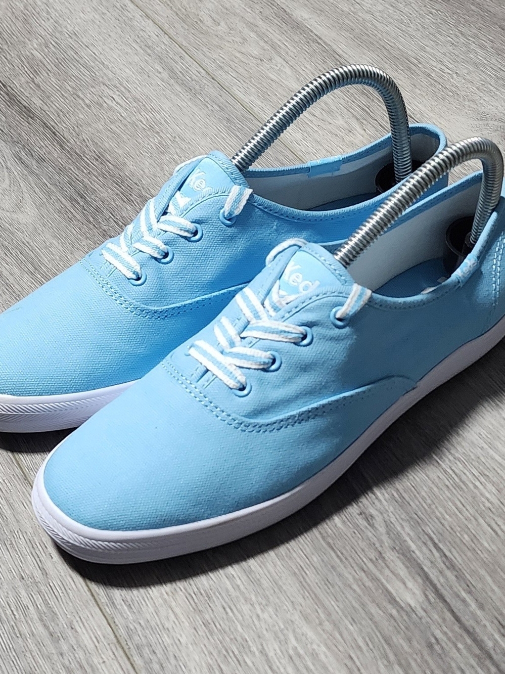 NWOB Keds Champion Light Blue Canvas Sneakers Womens Size 8